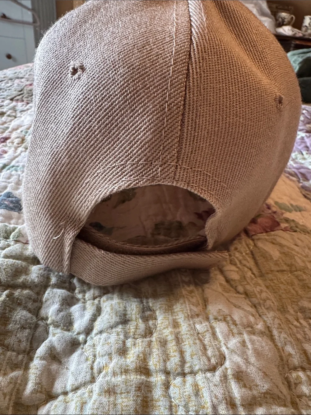 Highland Cow Embroidered Tan Baseball Cap